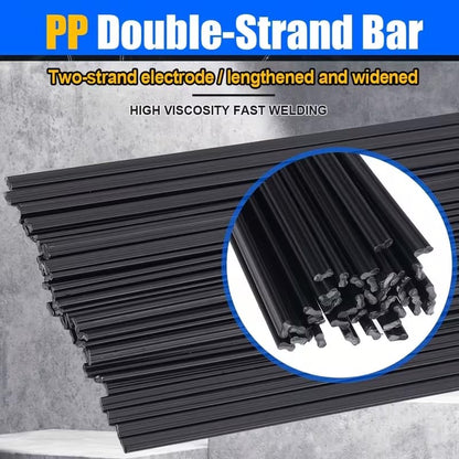 Plastic Welding Set, Including 20 Black Plastic Welding Rods and 2 Smoothing Heads, Professional Materals for Car and Motorcycle Body, Bumpers, Kayaks, and Pipe Repair, Weldings Gun Accessories