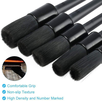 10Pcs Car Detailing Brush Set, Car Detailing Kit,Car Dashboard Cleaning Soft Brush, Suitable for Cleaning Internal Brush Panels, Vents, Leather, and Computers. - color: Black