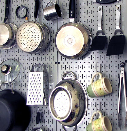 Wall Control 30-P-3232G Gray Metal Pegboard Pack - color: Gray