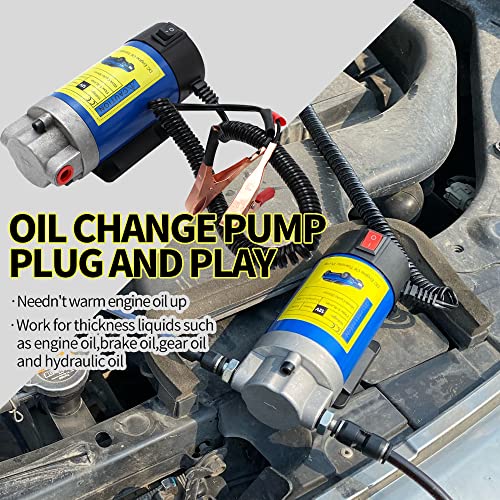 oil change pump extractor kit Engine Oil Pump Portable Electric Self-Priming Motor for Car, Jet Ski, Truck, Camper, Motorbike,ATV,RV, Boat100W