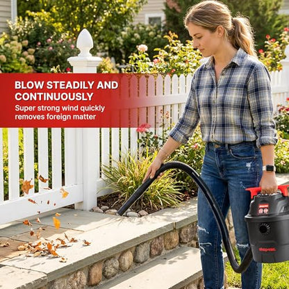 Shop-Vac 1.5 Gallon 2.0 Peak HP Wet/Dry Vacuum, Small Portable Shop Vacuum with Attachments, Mini for Garage, Car, Home and Pet