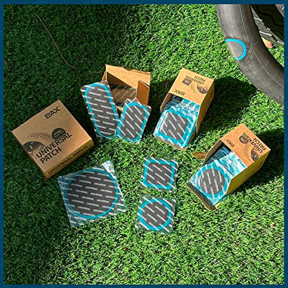 PAX 25Pcs 60mm Round Universal Tube and Tire Repair Patches, for Radial and Bias Tires, Motorcycle, Automobile, Truck, Agricultural Vehicles, BMX, ATVs, River Floating, Inflatable Rubber - size: 60mm
