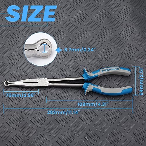 SPEEDWOX Long Reach Ring Nose Pliers - 11 Inch Spark Plug Removal Tool for Hose and Wire Separation - style: 283mm
