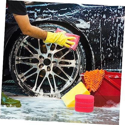 Zerodeko 10pcs Car Tire Waxing Brush Set Removable Applicator Handle for Efficient Car Cleaning and Polishing for Tire Shine and Maintenance