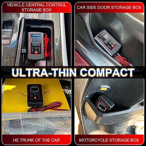Upgraded 2Amp Car Battery Trickle Charger 6V/12V Smart Fully Automatic 3 Mode Battery Charger Maintainer, Battery Desulfator for Lawn Mower, Motorcycle, Car, Boat, Marine Lead Acid Batteries