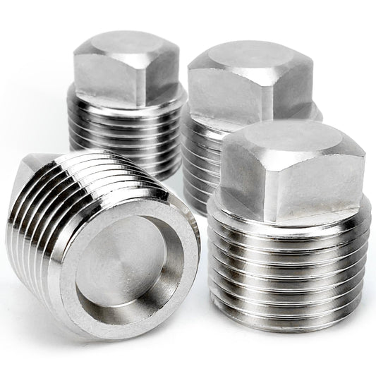 HAPDEN 316 Stainless Steel Boat Plugs 1/2 inch Npt Boat Drain Plug, 4 Pack Garboard Drain Plug Boat Drain Plug Fits Most Boat Hulls - color: Silver