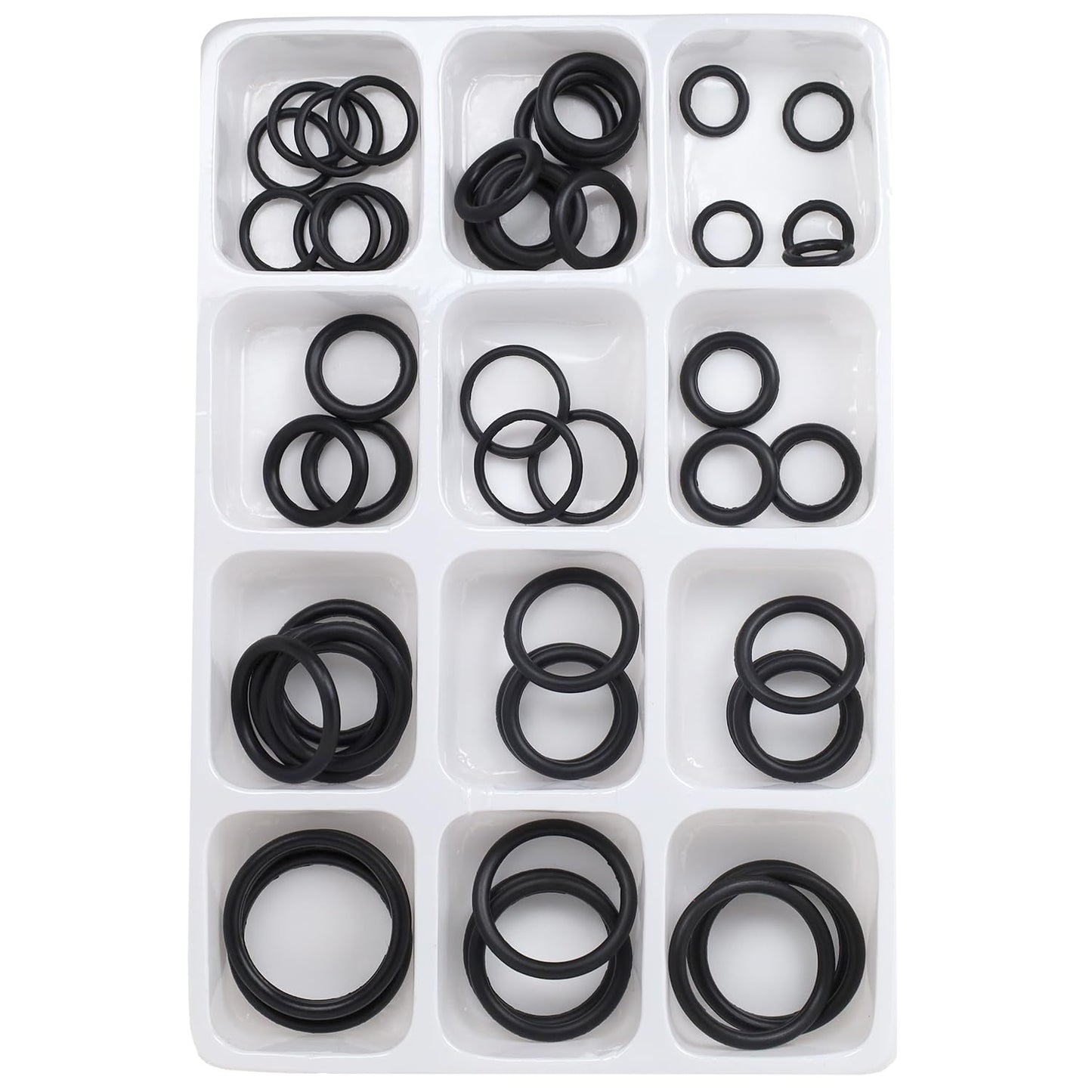 StandardAutoPart Silicone Universal Black O-Ring Sealing Gasket Washer Seal Assortment Set for Automotive & General Plumbling and Faucet Repair (50Pcs) - style: 50Pcs
