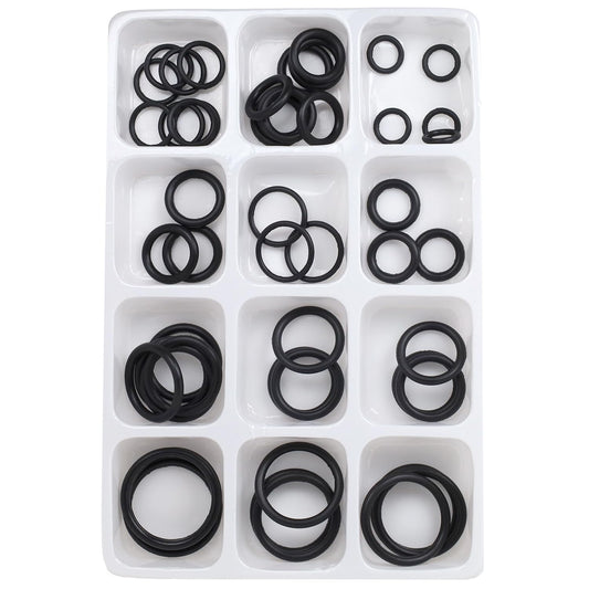 StandardAutoPart Silicone Universal Black O-Ring Sealing Gasket Washer Seal Assortment Set for Automotive & General Plumbling and Faucet Repair (50Pcs) - style: 50Pcs