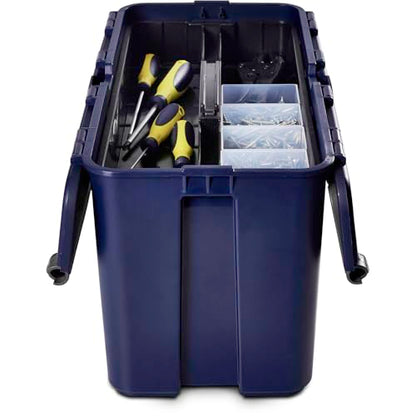 Raaco Tool Box with Removable Trays - 66 lb Load Capacity (Compact 20) | Durable Plastic Polypropylene (PP) Organizer with Handle, Stackable & Lockable, 66 lb Load Capacity (Compact 20) - accessory - style: Close