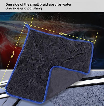 Car Cleaning Kit, Grey，Professional Grade Microfiber Towel，Soft Horsehair Brush & Long Bristle Cleaning Brush Set,