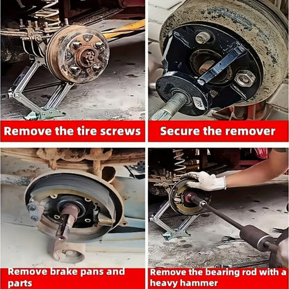 Wheel Hub Puller Tool Axle Bearing Removal Kit for Car Truck | Hub installer, vehicle maintenance, auto repair, bearing removal, shop use, car and truck service